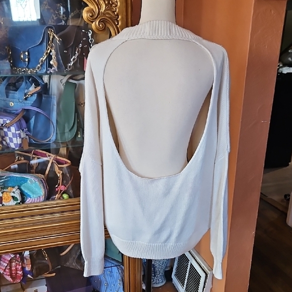 One Mile Open Back Oversized Crewneck Sweater - Picture 8 of 12